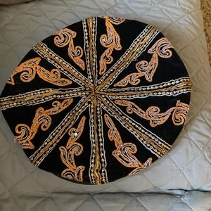 Vintage Hat With Lots Of Fashion And Details Beads| Color: black| Size: Os